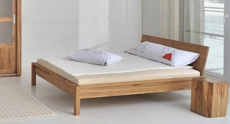Кровать двуспальная из массива в стиле лофт